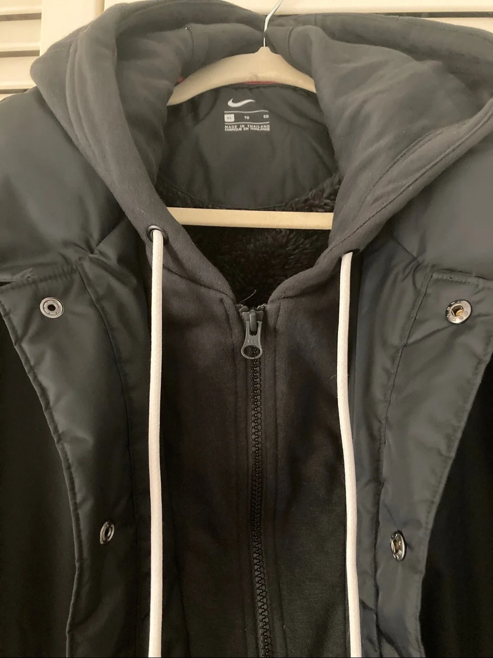 Nike Kyrie Irving Protect Water Repellent Coat Jacket Hooded Sherpa Lined Sz XL